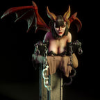 Demon Dom & Angel | Pin-Up Statue Fan Art Miniature Unpainted | Torrida Minis