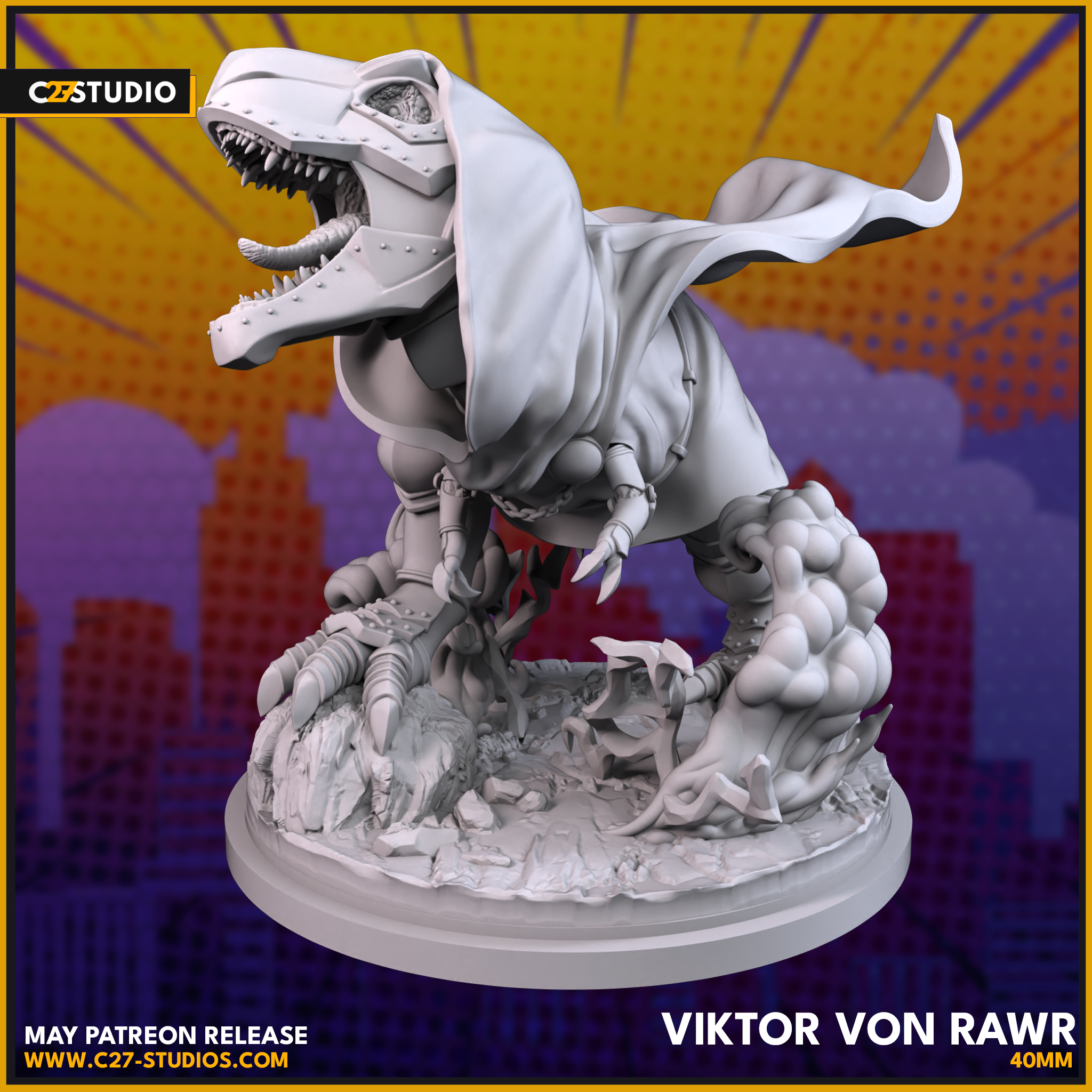 Doom Rex | Heroes | Sci-Fi Miniature | C27 Studio