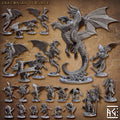 Draconian Scourge Miniatures (Full Set) | Fantasy D&D Miniature | Artisan Guild