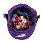 Dracopup | Flannel Drawstring Dice Bag | Purple