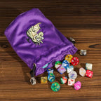 Dracopup | Flannel Drawstring Dice Bag | Purple