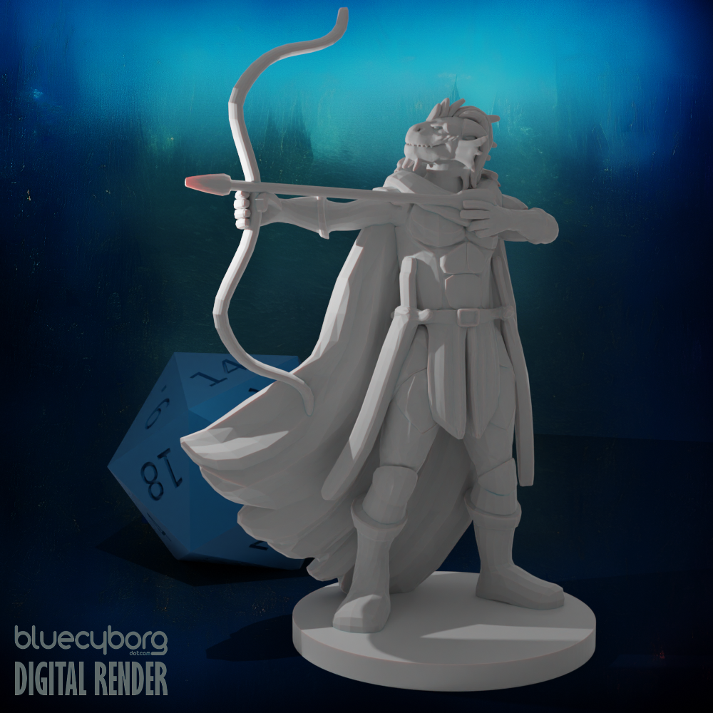 Dragonborn Female Ranger 28mm Scale Miniature