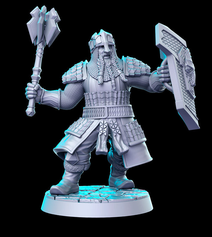 Dwarf w/ Mace | Against the Shadows Vol 4 | Fantasy Miniature | RN Estudio