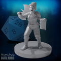 Dwarf Female Fighter Drunk and Angry 28mm Scale Miniature