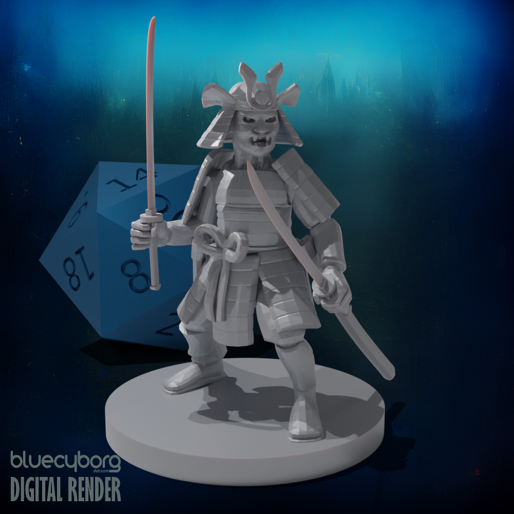 Dwarf Samurai 28mm Scale Miniature