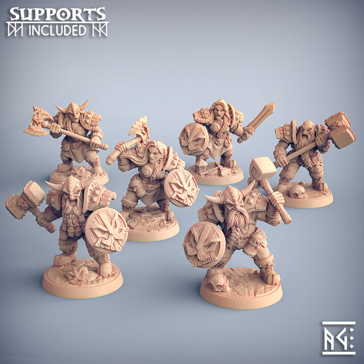 Dwarven Defenders Miniatures (Full Set) | Fantasy D&D Miniature | Artisan Guild