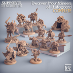 Dwarven Mountaineers of Skutagaard Miniatures (Full Set) | Fantasy D&D Miniature | Artisan Guild
