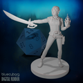 Elf Female Hexblade Warlock 28mm Scale Miniature