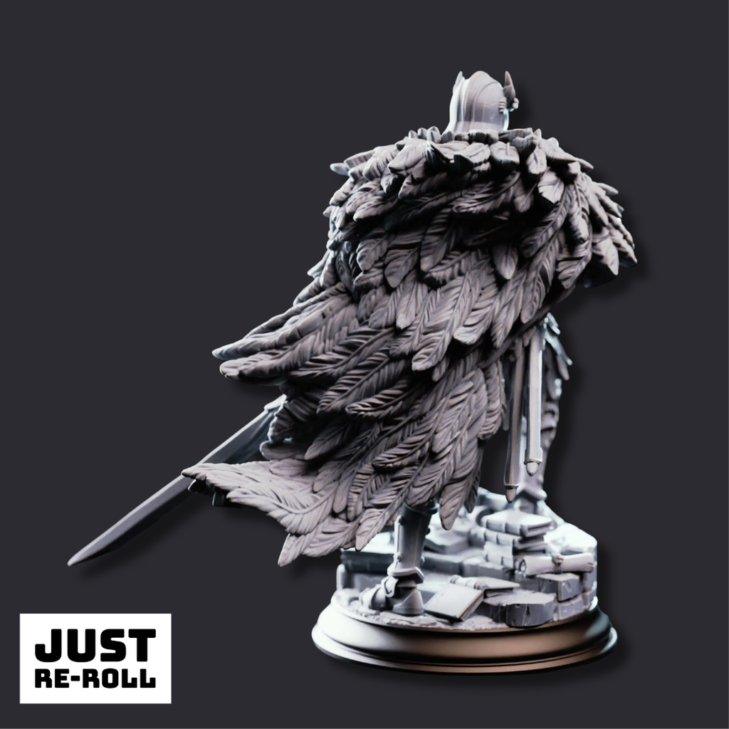Eulysses the Eversighted Knight of the Owl - 3D Printed Fighter Character Miniature