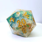Emerald Tide | 33mm D20 | Oversized Art Core Dice