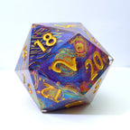 Gilded Cosmos | 50mm D20 | Oversized Art Core Dice