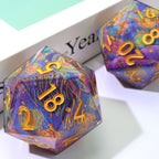 Gilded Cosmos | 50mm D20 | Oversized Art Core Dice