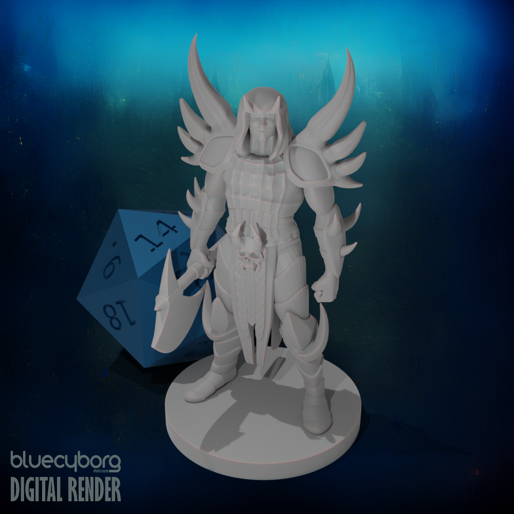 Fallen Demonic Paladin 28mm Scale Miniature