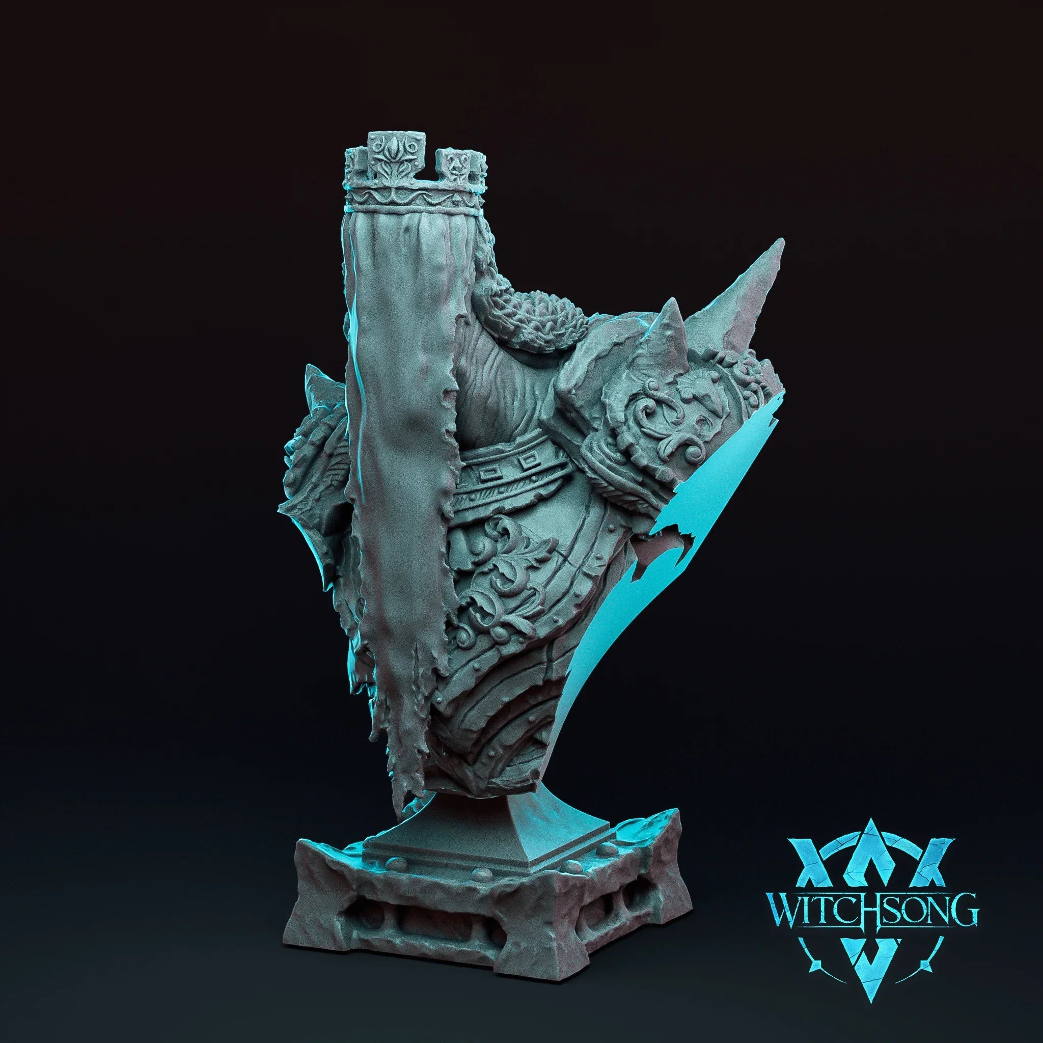 The Faceless King Bust – 12K Resin Display Piece for D&D & Tabletop RPGs