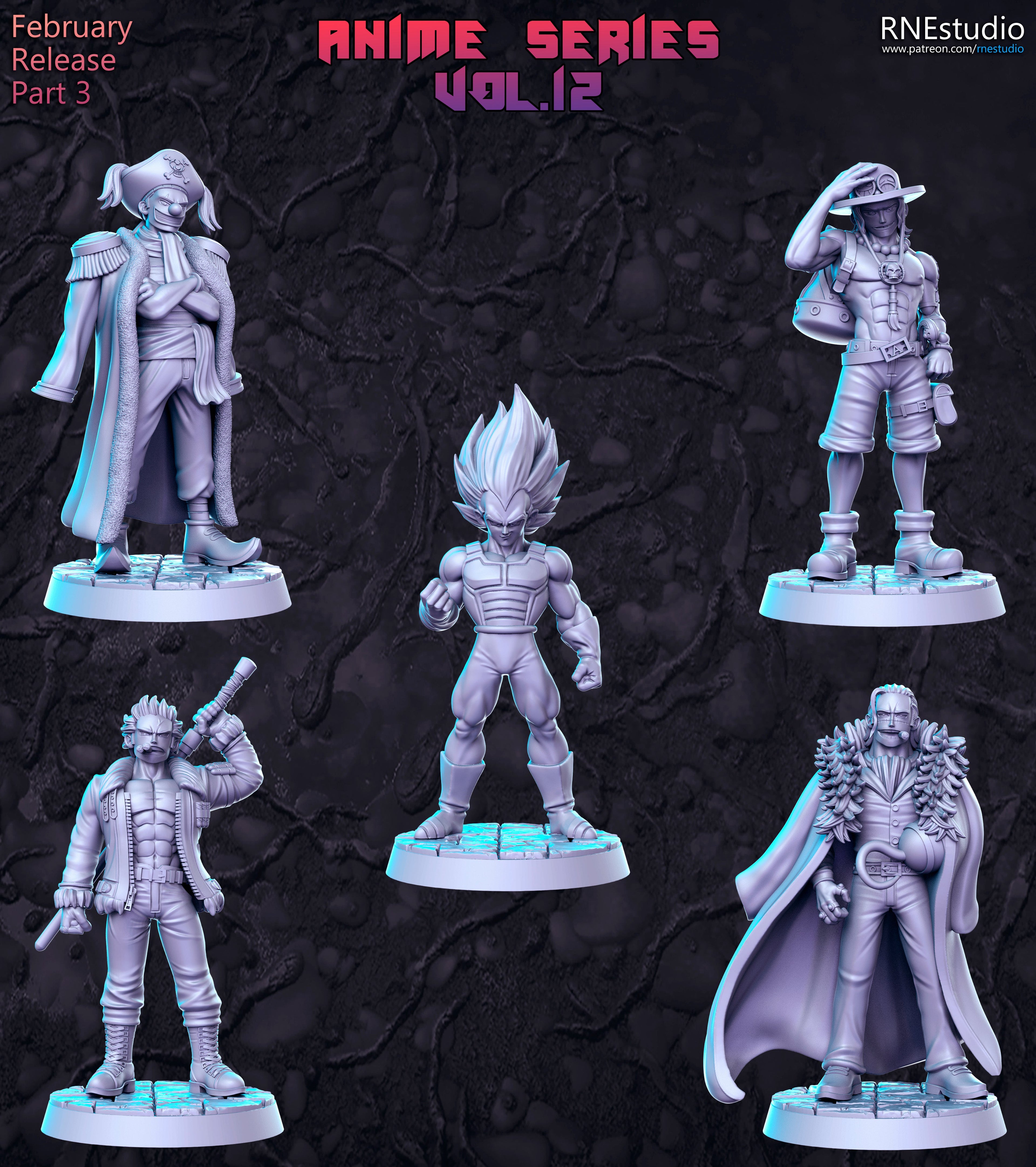Anime Series Vol 12 Miniatures | Fantasy Miniature | RN Estudio