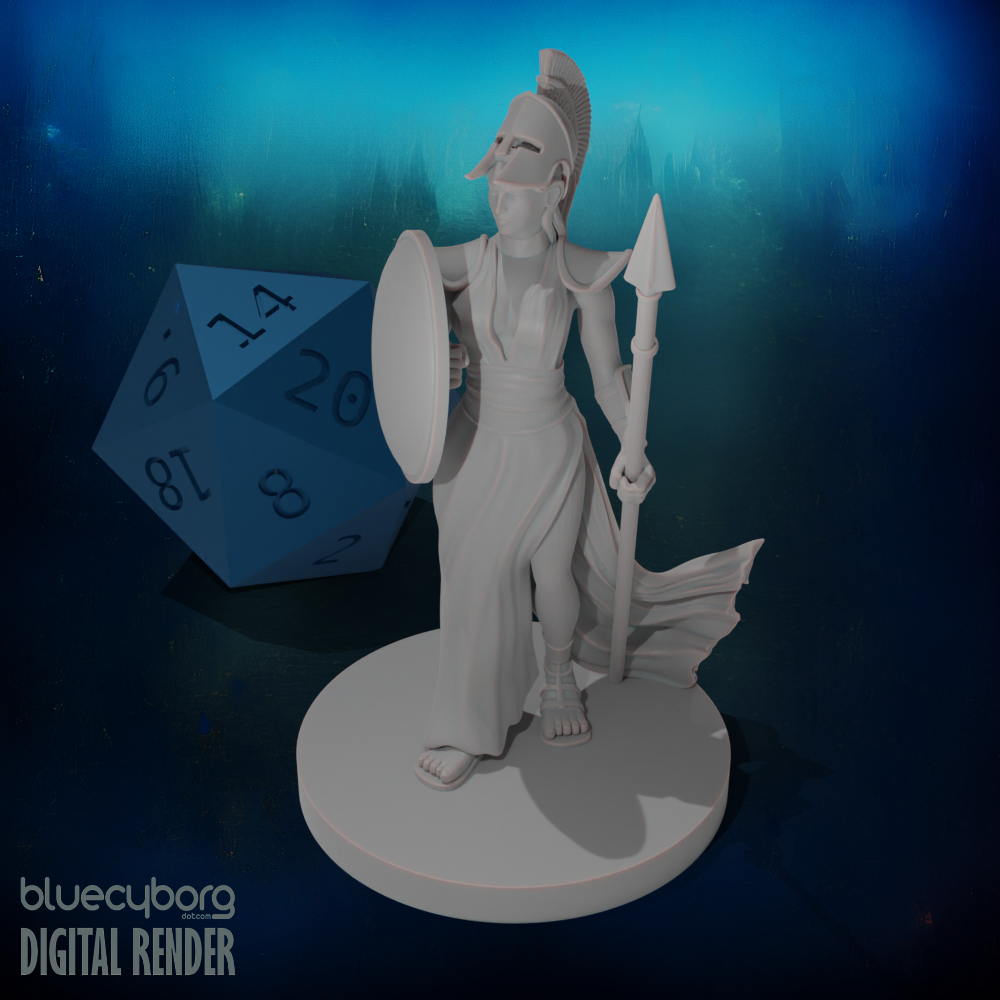 Female Greek Paladin 28mm Scale Miniature
