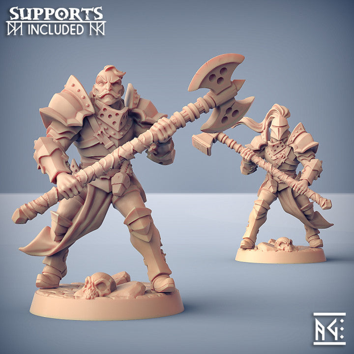 Fighter Miniatures | Human Fighters Guild | Fantasy D&D Miniature | Artisan Guild