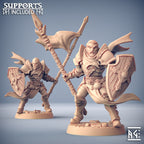 Fighter Miniatures | Human Fighters Guild | Fantasy D&D Miniature | Artisan Guild