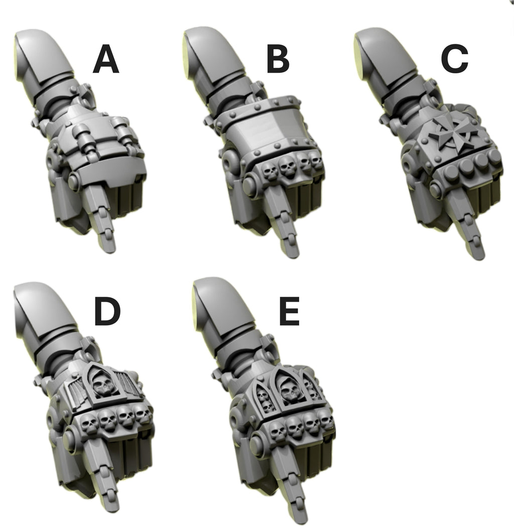 Fist Pairs | Eternal Pilgrims | Conversion Bits For 28mm 32mm Sci-fi Marines