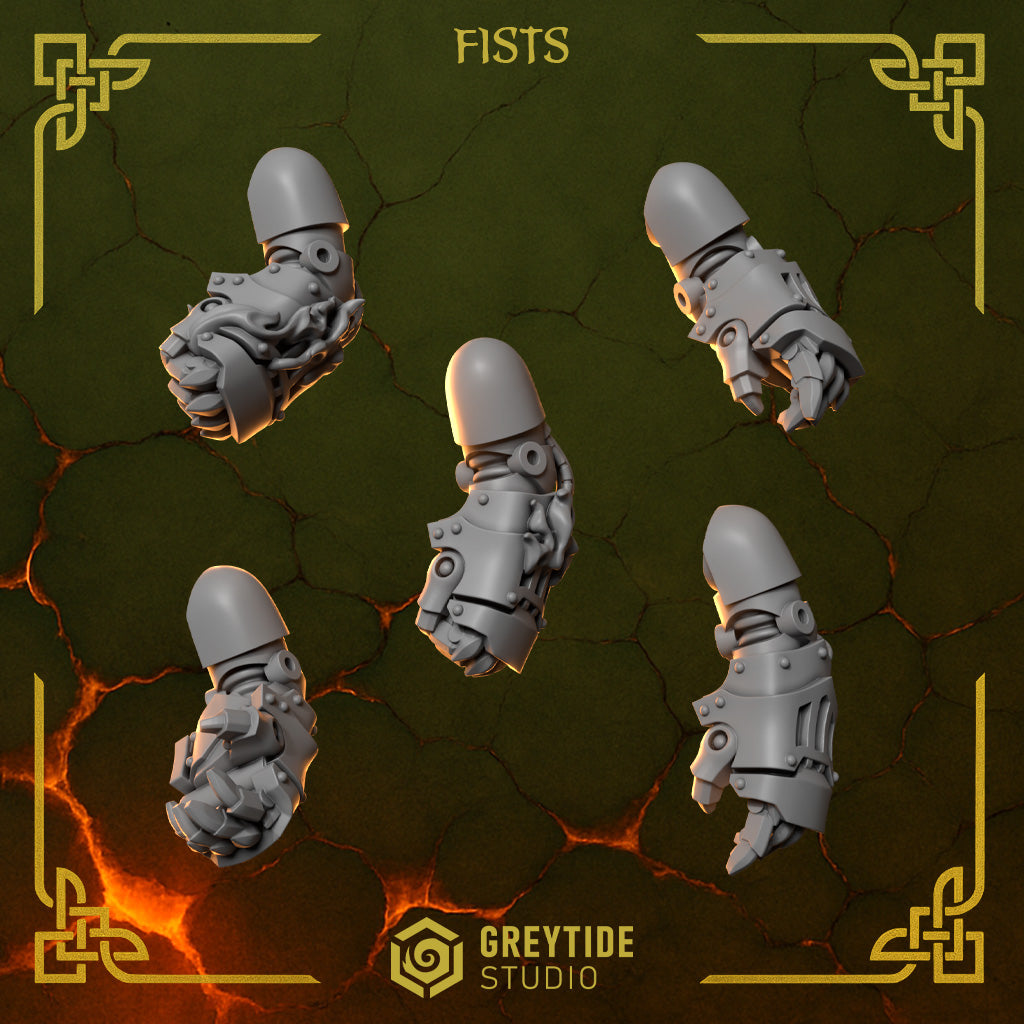 Fists Anvil Wardens Conversion Bits For 28mm 32mm Sci-fi Space Knights