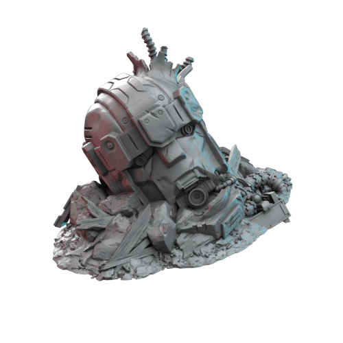Fall of Killer Bots Scenery Set | Modern Tabletop Scenery | C27 Studio