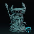 Fungal Queen on Throne – 12K Resin D&D Terrain Piece (With Base)