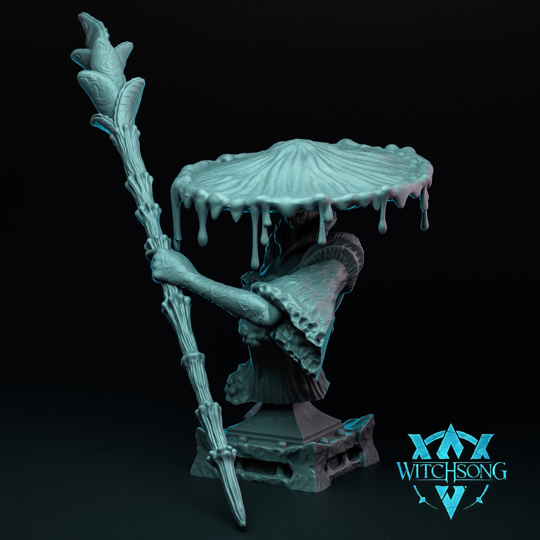 Fungal Queen Presides Bust – 12K Resin D&D Display Piece (With Base)