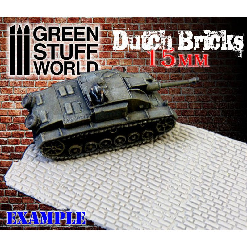 Green Stuff World Rolling Pin DUTCH Bricks 15mm