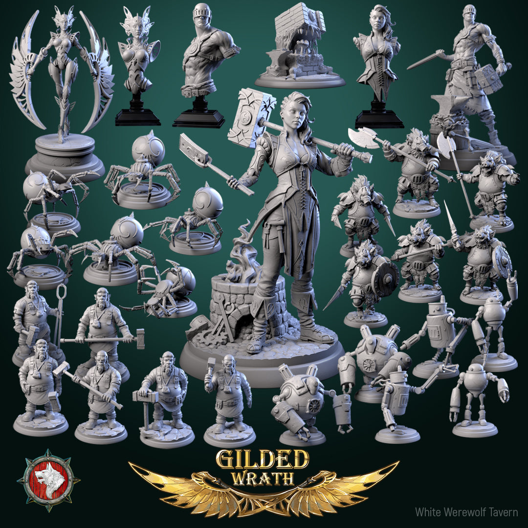 Dungeons and Dragons Models - Gilded Wrath - Set by White Werewolf Tavern
