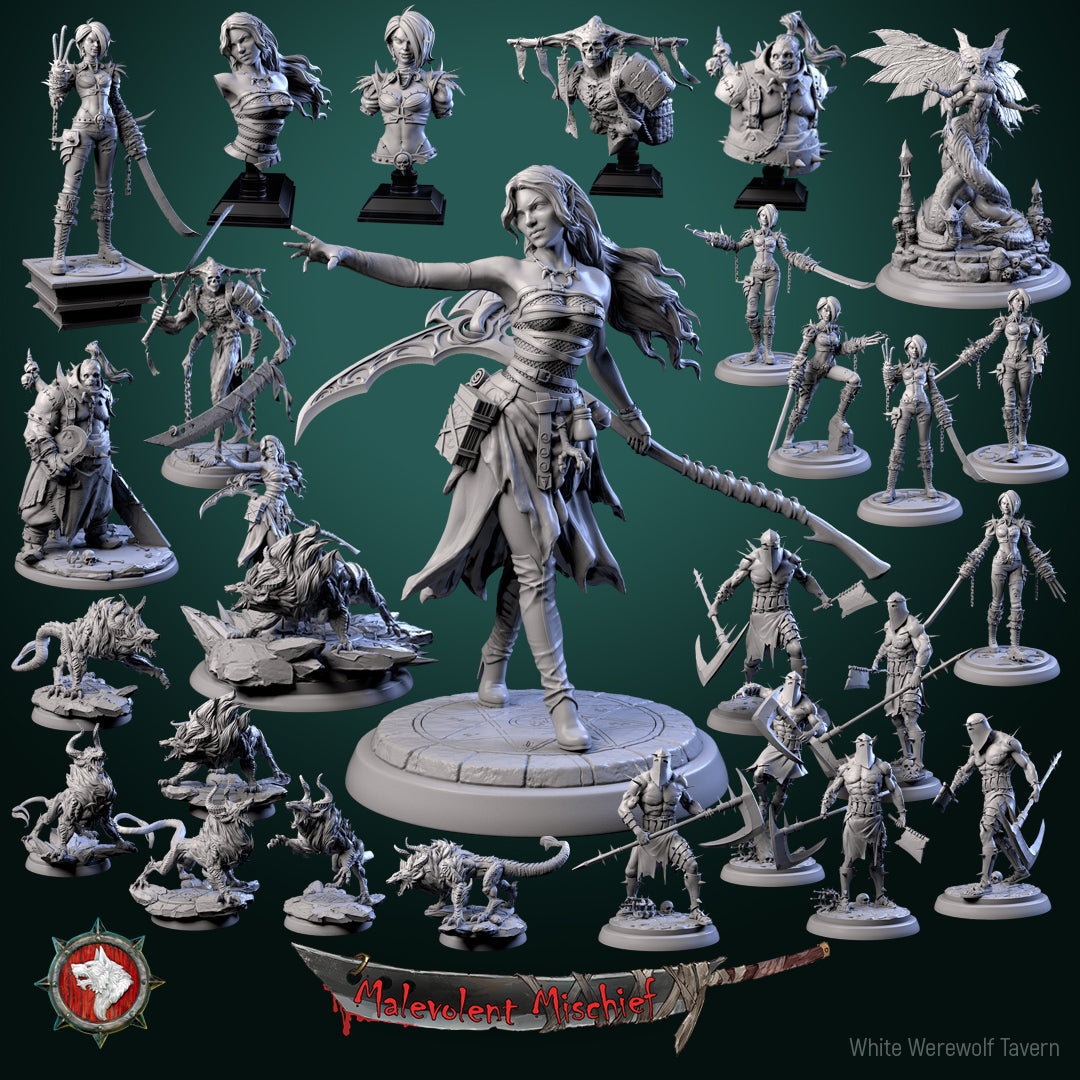 Dungeons and Dragons Models - Malevolent Mischief - Set by White Werewolf Tavern
