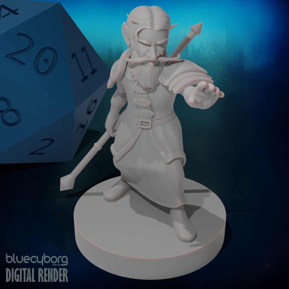 Gnome Male Sorcerer 28mm Scale Miniature