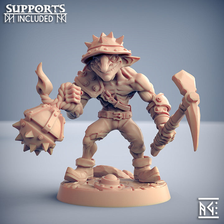 Goblin Troop Miniatures | Sparksoot Goblins | Fantasy D&D Miniature | Artisan Guild