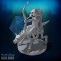 Goblin Female Rogue on Iron Defender 28mm Scale Miniature