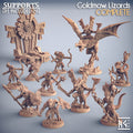 Goldmaw Lizards Miniatures (Full Set) | Fantasy D&D Miniature | Artisan Guild