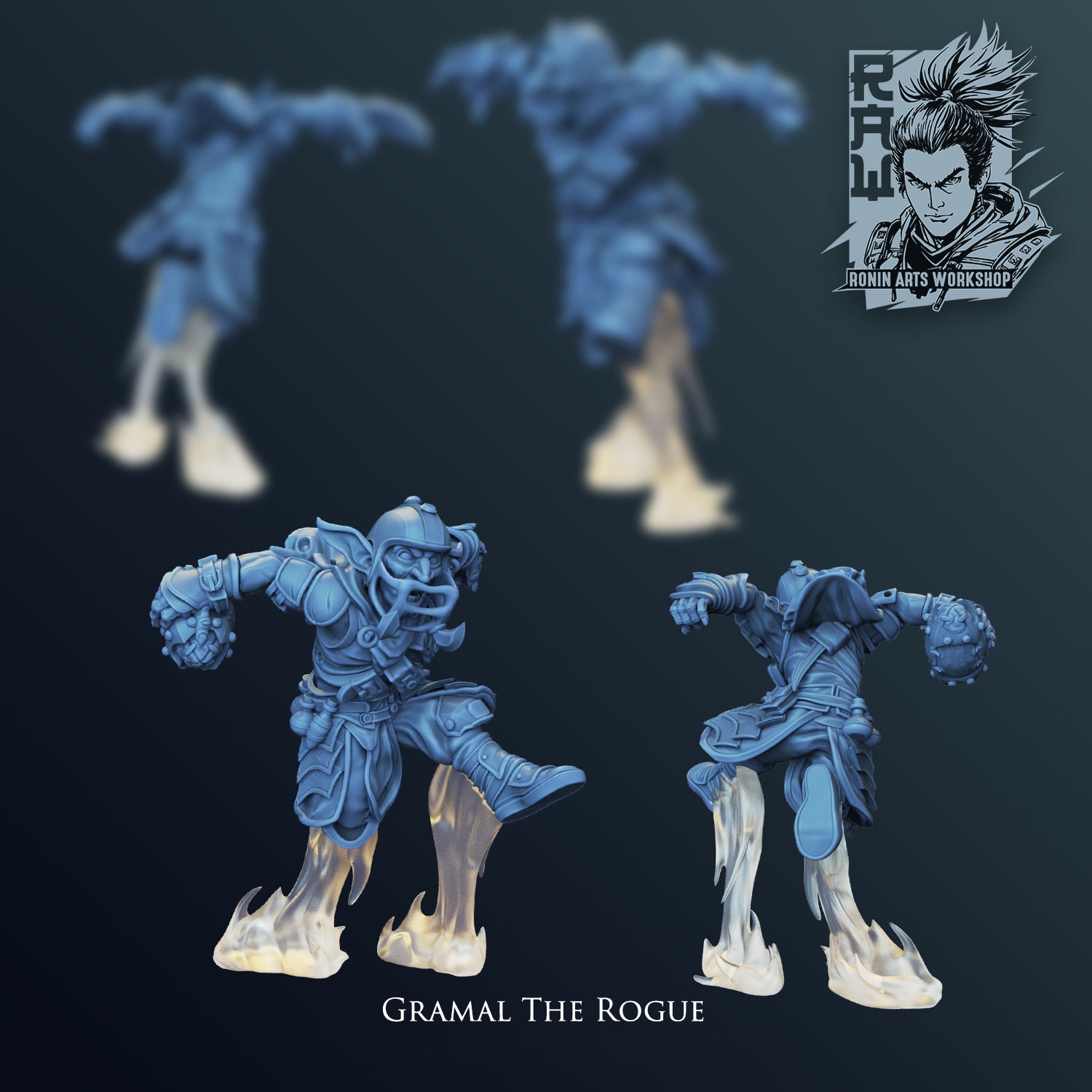 Gramal the Rogue (American Football) | RAW April | Fantasy Miniature | Ronin Arts Workshop