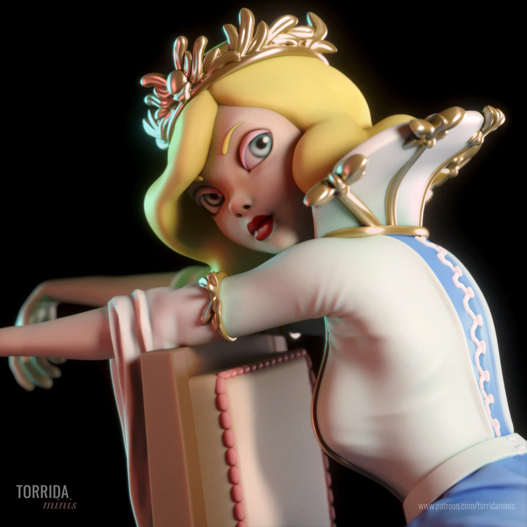 Queen Kate | Pin-Up Statue Fan Art Miniature Unpainted | Torrida Minis
