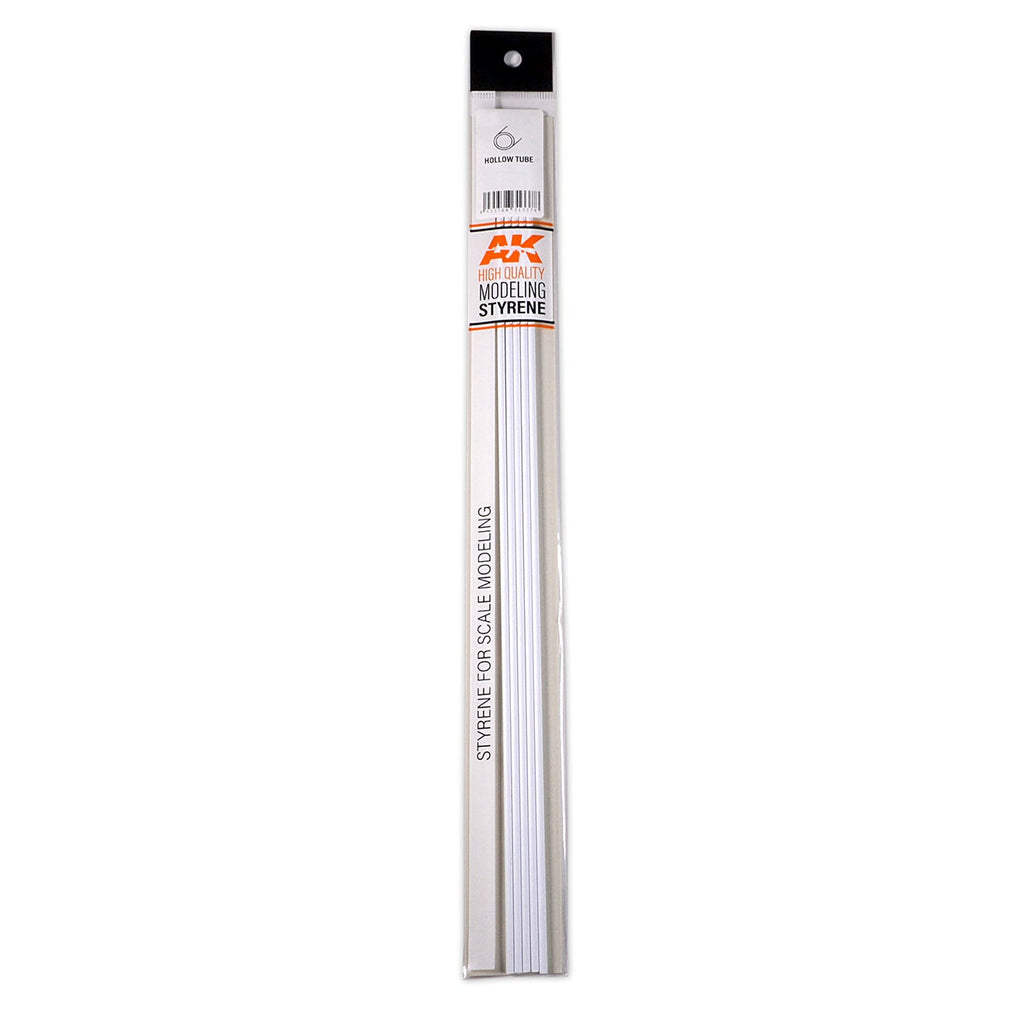 AK Interactive - Hollow Tube 6.00Dx350mm (W.T. 0,7mm)-Styrene Strip