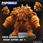 Human Armored Heavy Ground Units - Starcraft Inspired | Papsikels | Hive Wars | 28mm or 32mm Scale | Resin Miniatures