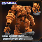 Human Armored Heavy Ground Units - Starcraft Inspired | Papsikels | Hive Wars | 28mm or 32mm Scale | Resin Miniatures