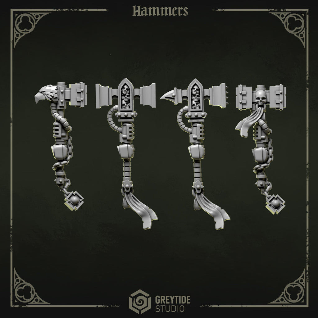 One Handed Hammers | Eternal Pilgrims | Conversion Bits For 28mm 32mm Sci-fi Marines