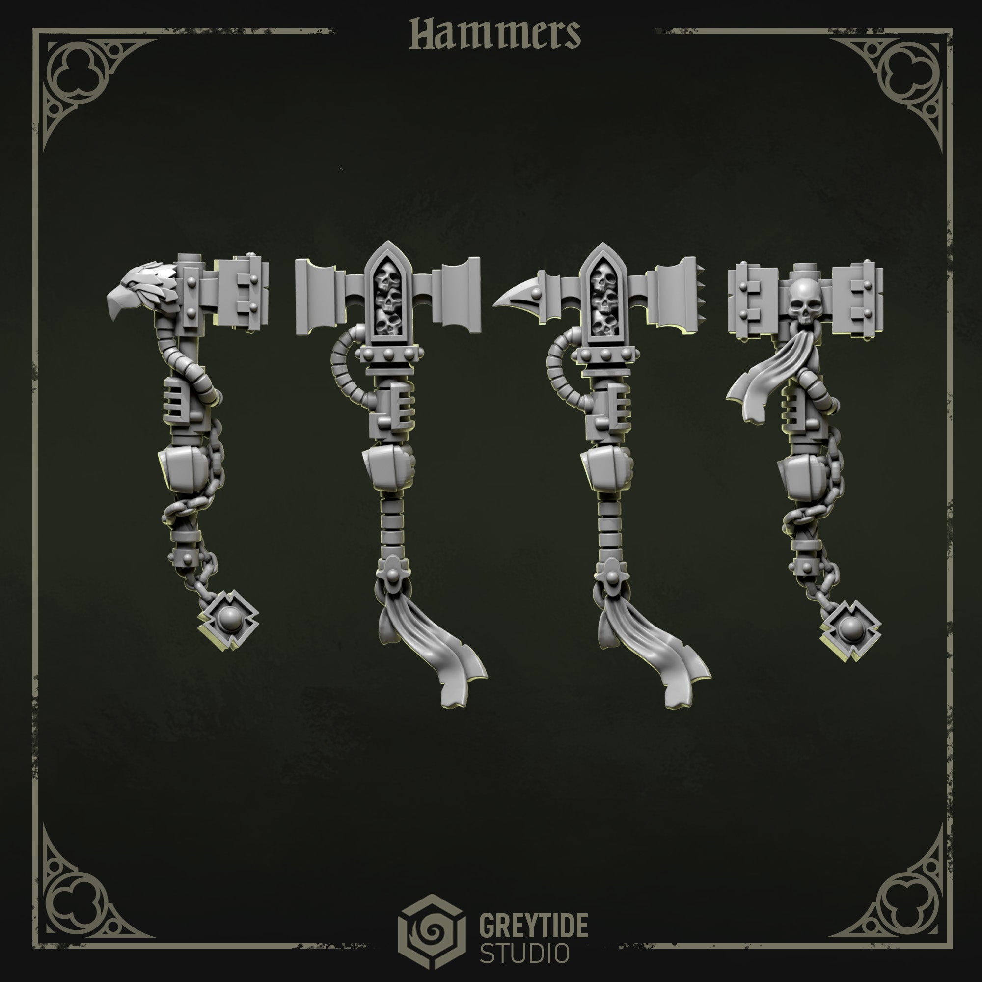 One Handed Hammers | Eternal Pilgrims | Conversion Bits For 28mm 32mm Sci-fi Marines