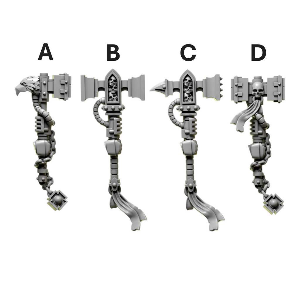 One Handed Hammers | Eternal Pilgrims | Conversion Bits For 28mm 32mm Sci-fi Marines