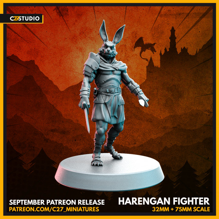 Harengan Fighter | Fantasy | Sci-Fi Miniature | C27 Studio