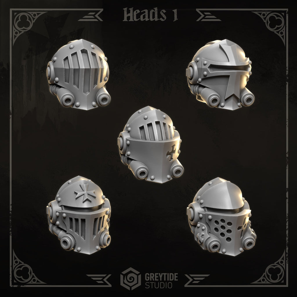 Big Helmets Pack | Eternal Crusaders | Conversion Bits For 28mm 32mm Sci-fi Marines