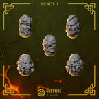 Heads Pack 1 Anvil Wardens Conversion Bits For 28mm 32mm Sci-fi Space Knights