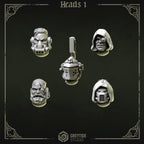Heads & Helmets | Eternal Pilgrims | Conversion Bits For 28mm 32mm Sci-fi Marines