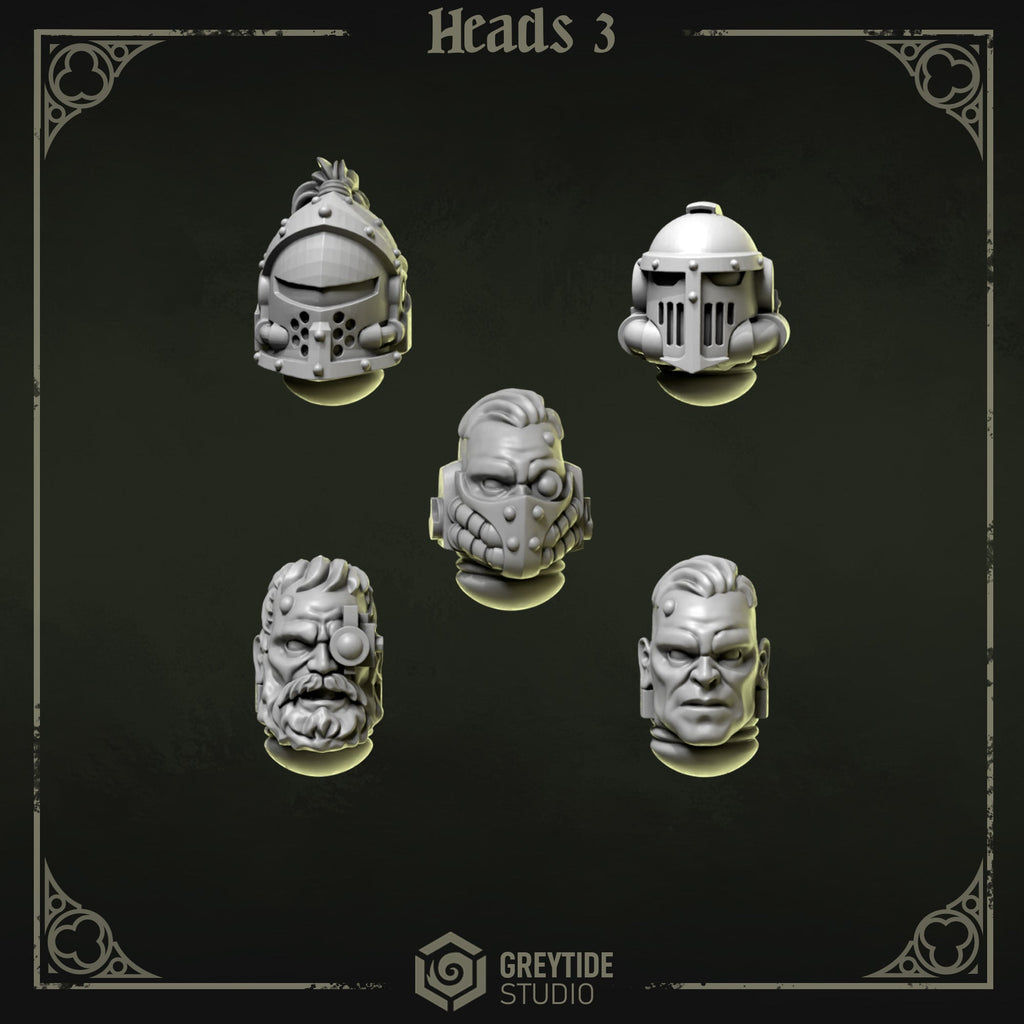Heads & Helmets | Eternal Pilgrims | Conversion Bits For 28mm 32mm Sci-fi Marines