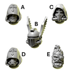 Heads & Helmets Pack 4 | Eternal Pilgrims | Conversion Bits For 28mm 32mm Sci-fi Marines