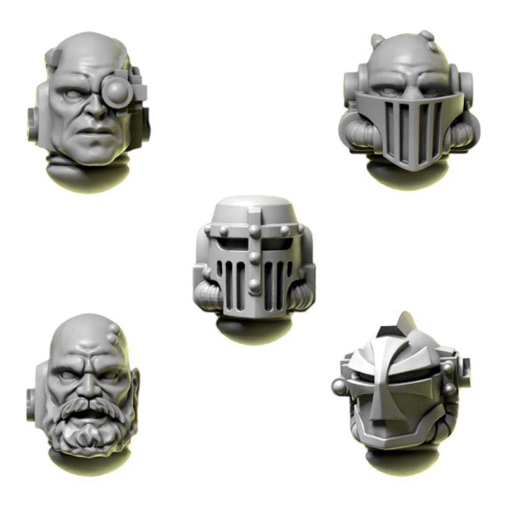 Heads & Helmets Pack 7 | Eternal Pilgrims | Conversion Bits For 28mm 32mm Sci-fi Marines