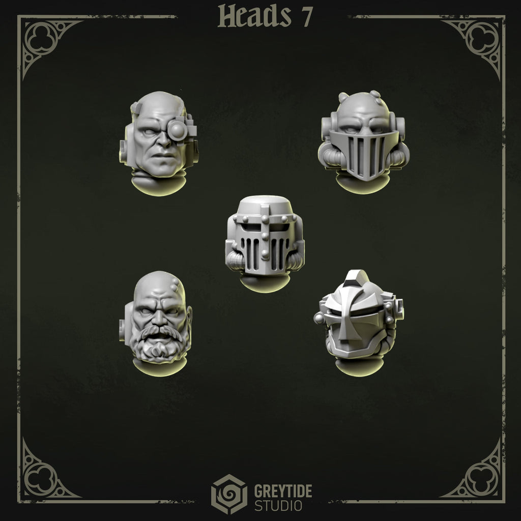 Heads & Helmets | Eternal Pilgrims | Conversion Bits For 28mm 32mm Sci-fi Marines